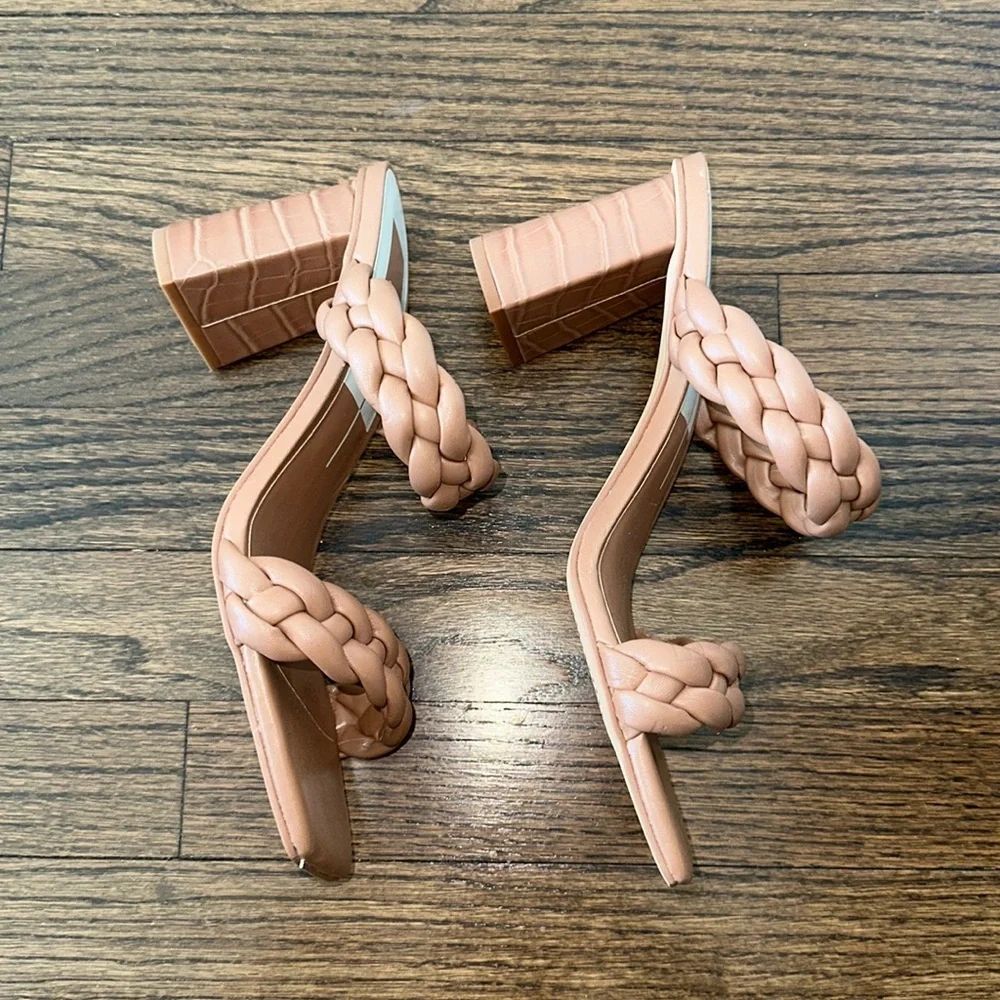 Dolce Vita Neutral Heeled Women’s Slide Dress Braided Rope Strap Sandals Size 10 - Picture 4 of 10